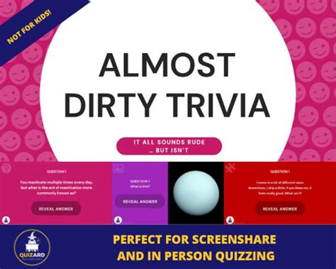 100 crazy <strong>dirty</strong> sex questions UK 1 You's season 4 part 1 ending, explained 2 Meet Lewis Capaldi's new girlfriend Ellie 3 Your horoscope for week of 13th February is. . Almost dirty trivia